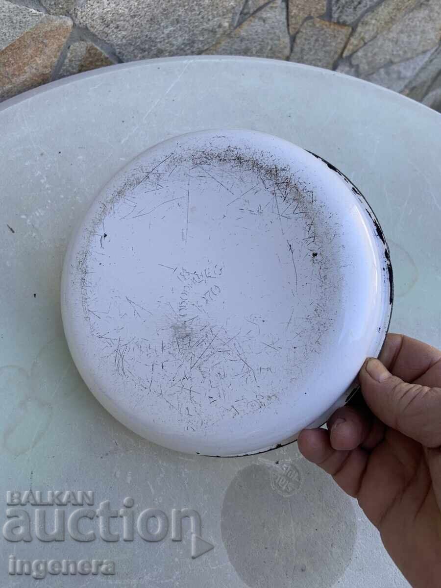 Licitație TAVĂ TĂVIȚĂ EMAILATĂ DE PE VREMEA SOCIALISMULUI BULGARIA MARCATA