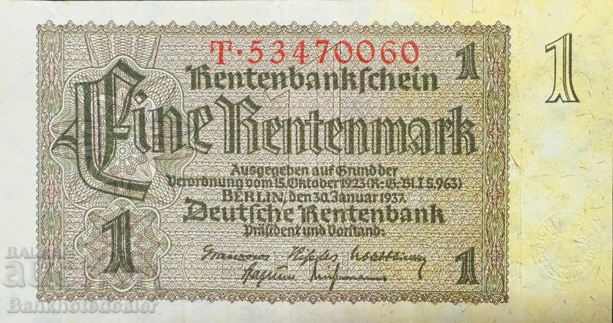 Germany 1 Mark 1937 Pick 173b Ref 0060 Germany 1 Mark 1937 Pick 173b Ref 0060