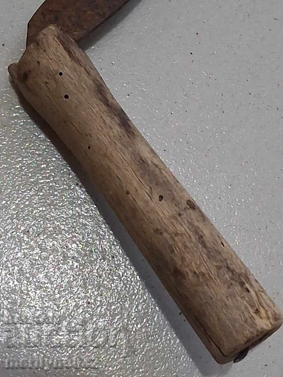 Παλιό σφυρήλατο δρεπάνι γεωργικό εργαλείο σφυρήλατο σίδηρο - 7