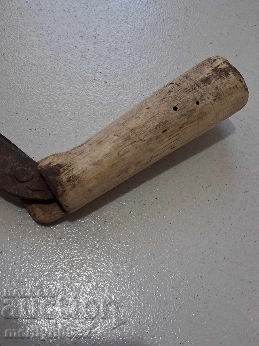Παλιό σφυρήλατο δρεπάνι γεωργικό εργαλείο σφυρήλατο σίδηρο - 6