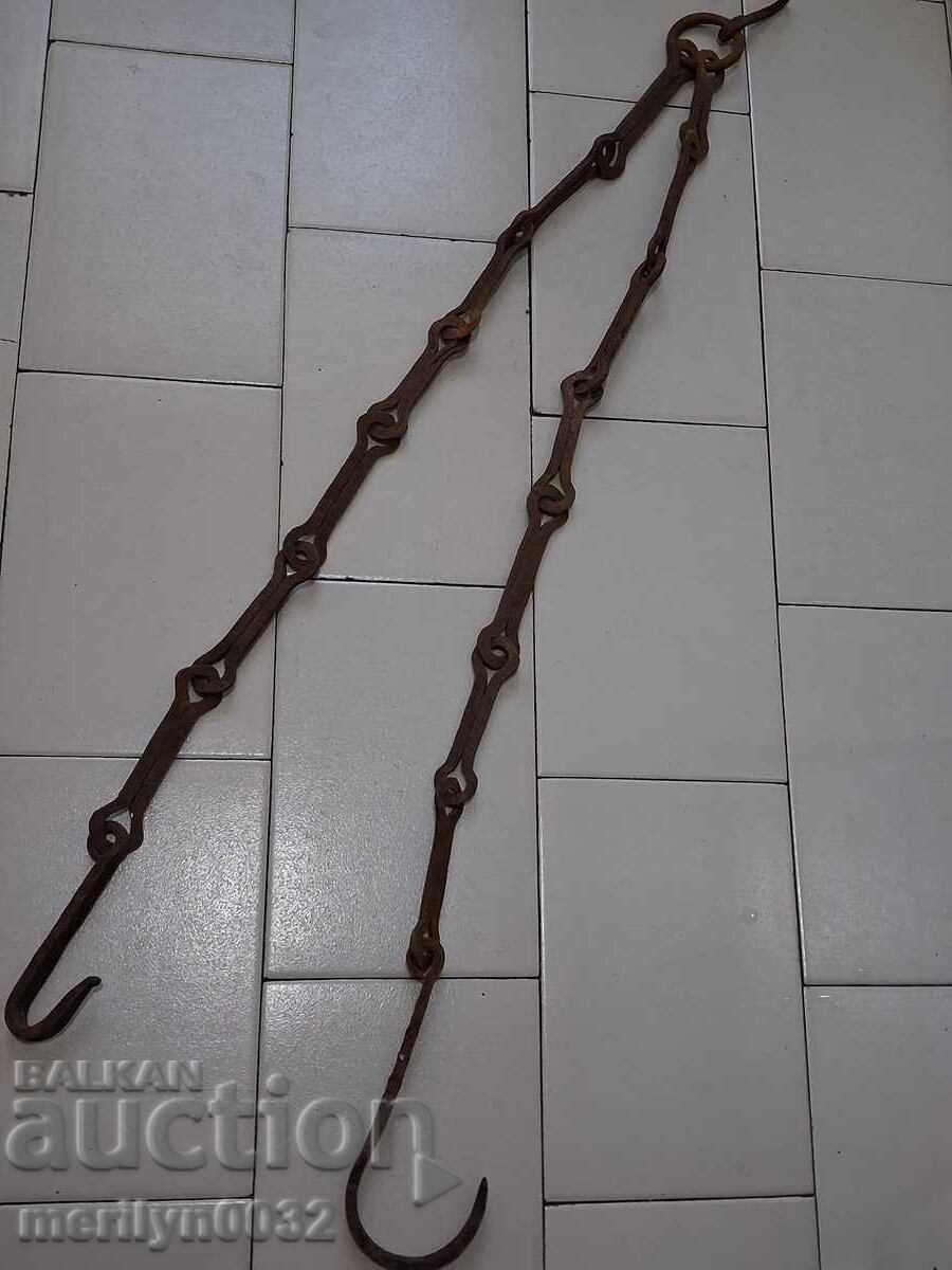 Old Wrought Iron Hearth Chain Wrought Iron Hook Chain with price 45.00 BGN | € 23.01 Old Wrought Iron Hearth Chain Wrought Iron Hook Chain with price 45.00 BGN | € 23.01
