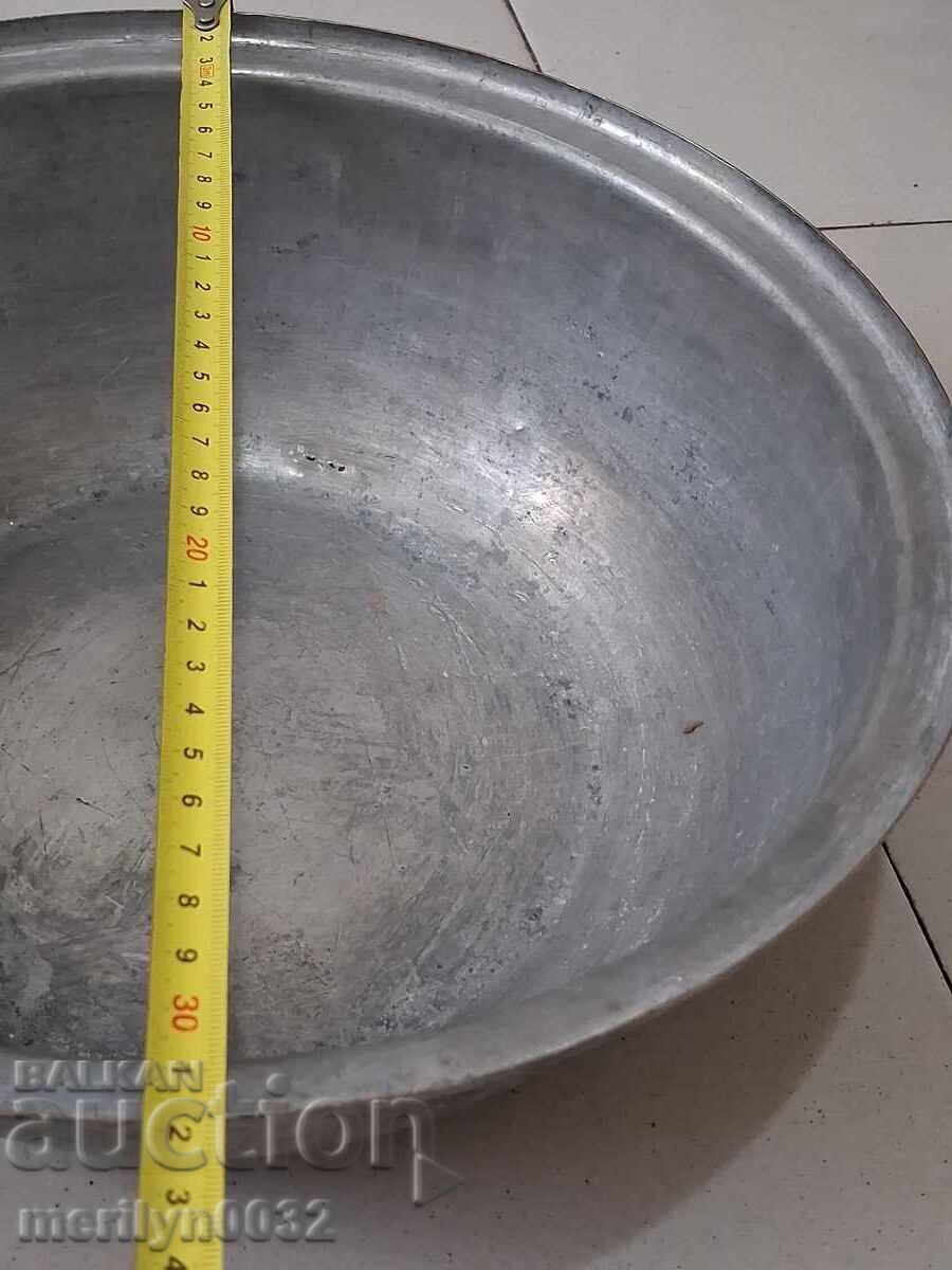 Oală de cupru cu capac, vas de cupru, cazan, basan - 5