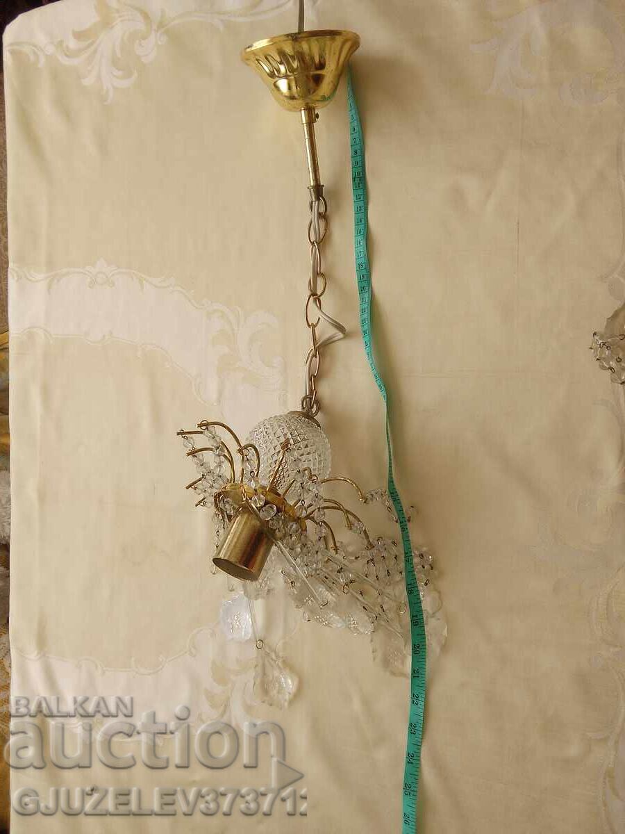 Δημοπρασία Κομψός-Τσέχικος ορειχάλκινος κρυστάλλινος πολυέλαιος