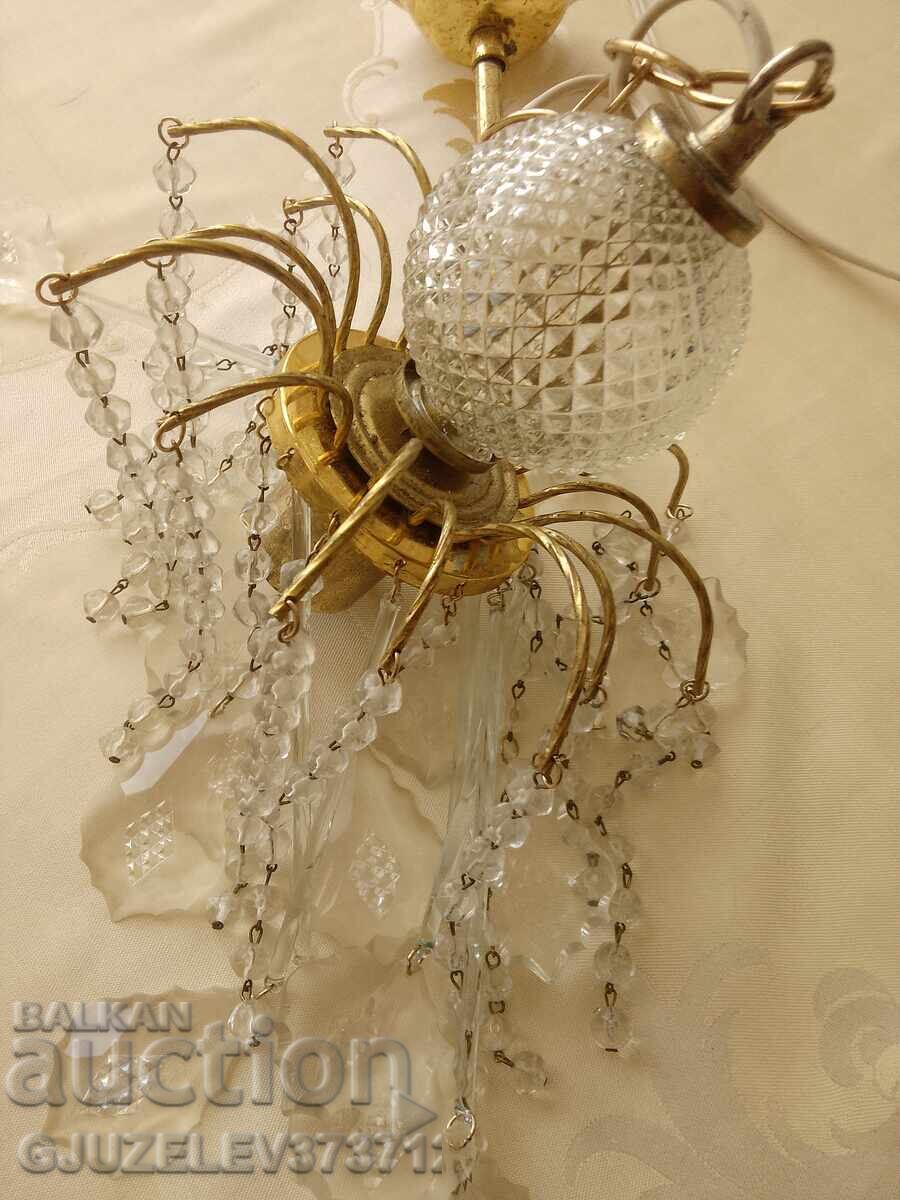 Κομψός-Τσέχικος ορειχάλκινος κρυστάλλινος πολυέλαιος - 7