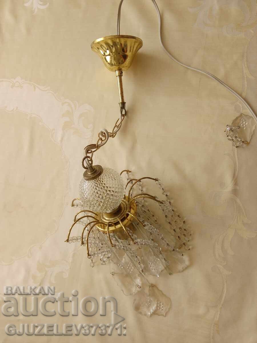 Κομψός-Τσέχικος ορειχάλκινος κρυστάλλινος πολυέλαιος