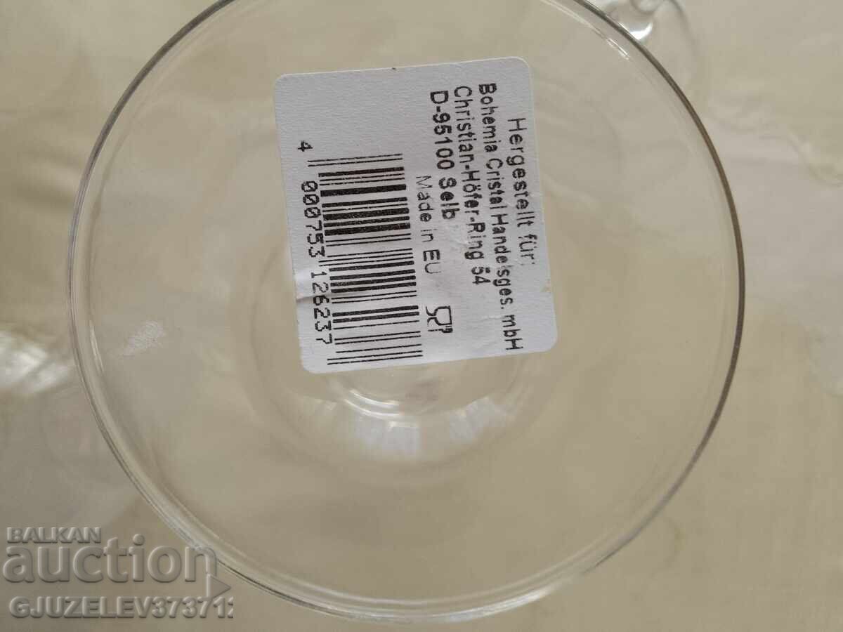 Аукцион 6 чаши за бяло вино Бохемия кристал неизползвани