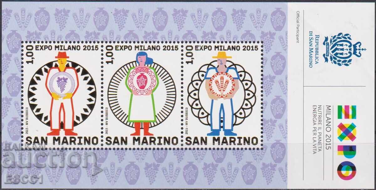 Bloc curat EXPO Milano 2015 din San Marino