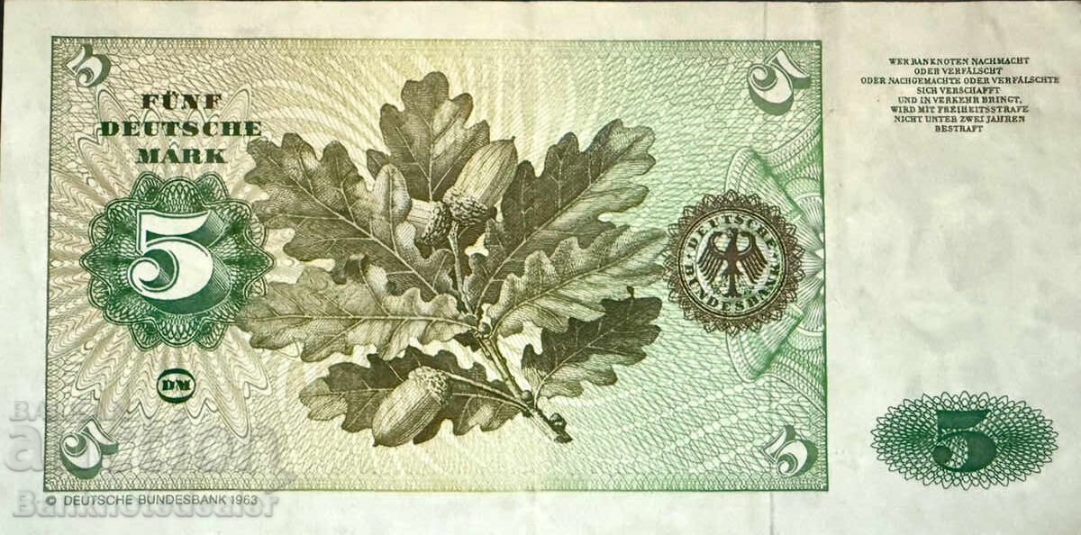 Germany 5 Deutsche Mark 1980 Pick 30b Ref 678U с цена 20.00 лв. | € 10.23