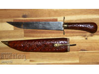 Old hunting knife, wooden sheath