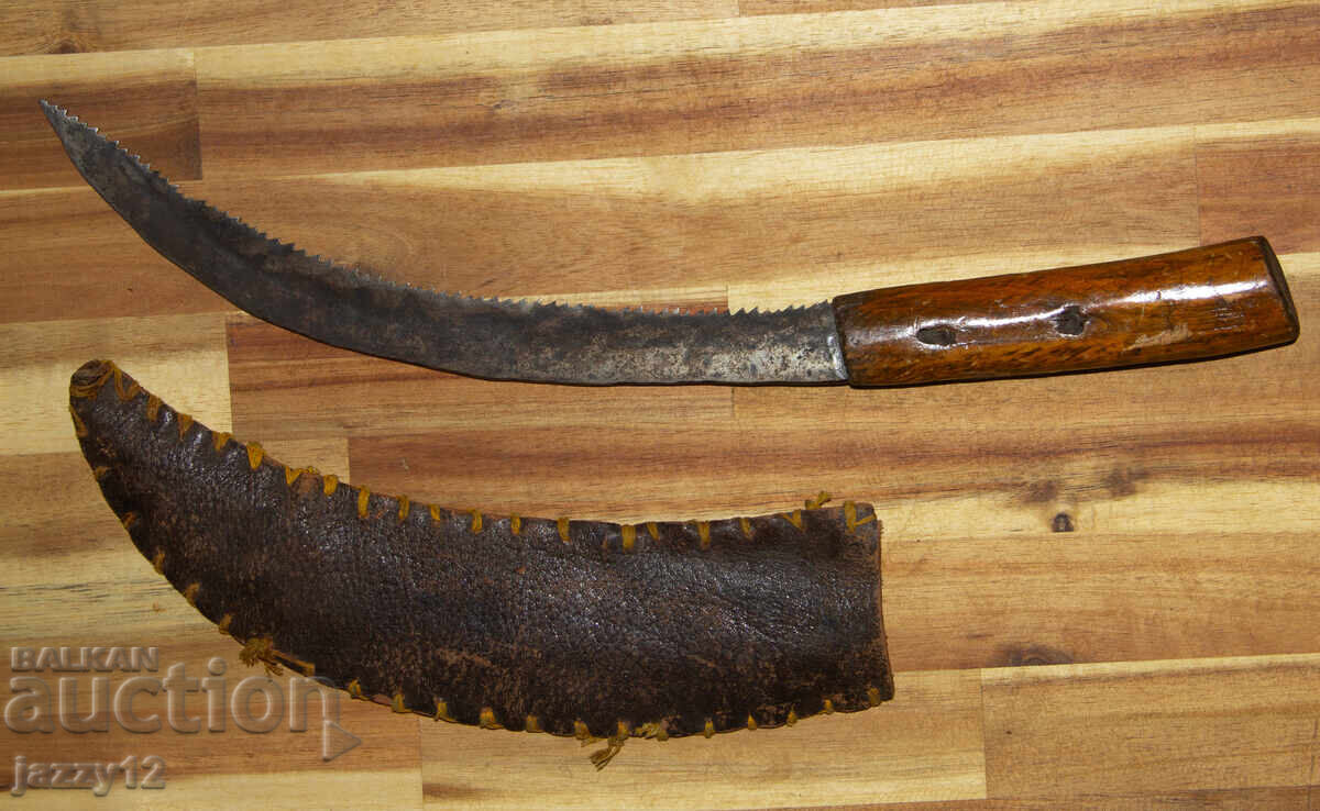 Стар земеделски нож дървена дръжка трион - 5 Стар земеделски нож дървена дръжка трион - 5