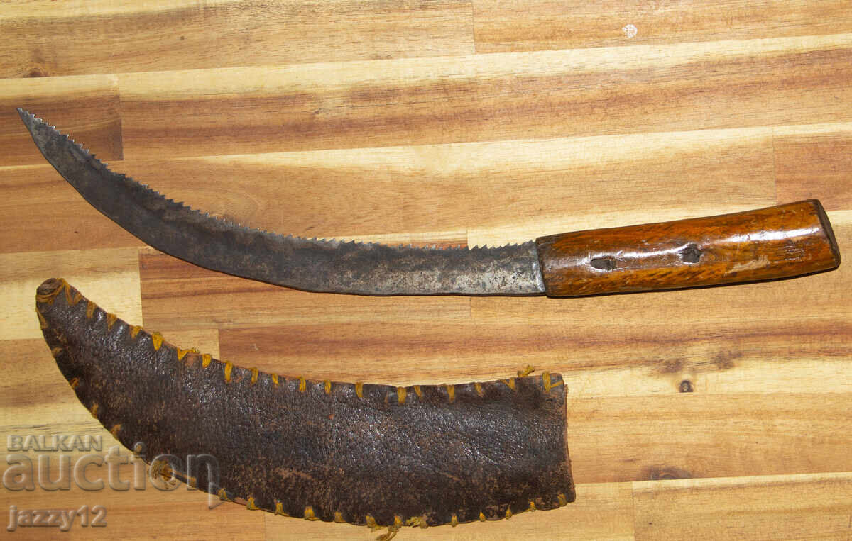 Стар земеделски нож дървена дръжка трион - 6 Стар земеделски нож дървена дръжка трион - 6