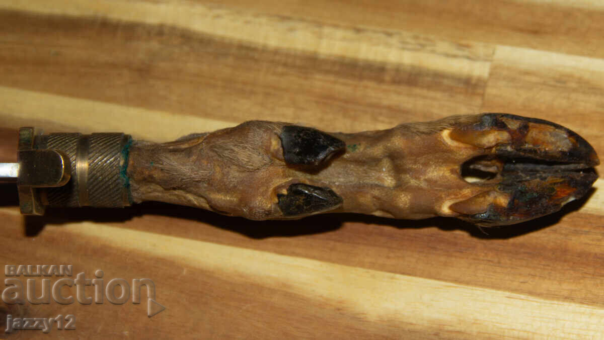 Solid hunting knife with a hoof handle - 7