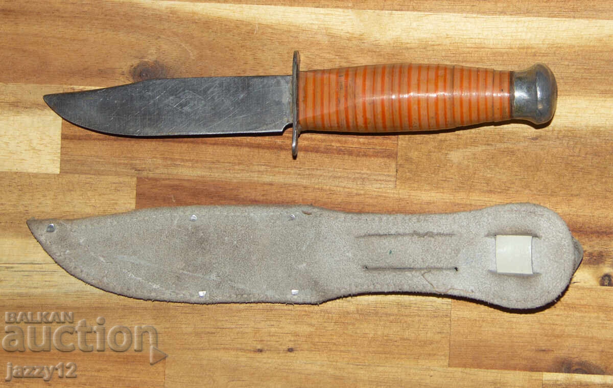 Old tourist/hunting knife with sheath - 5