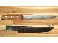 Old hunting knife, wooden handle