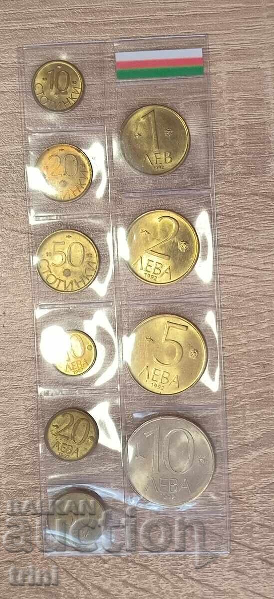 Licitație Set complet de monede de schimb din 1992 și 1997 Licitație Set complet de monede de schimb din 1992 și 1997