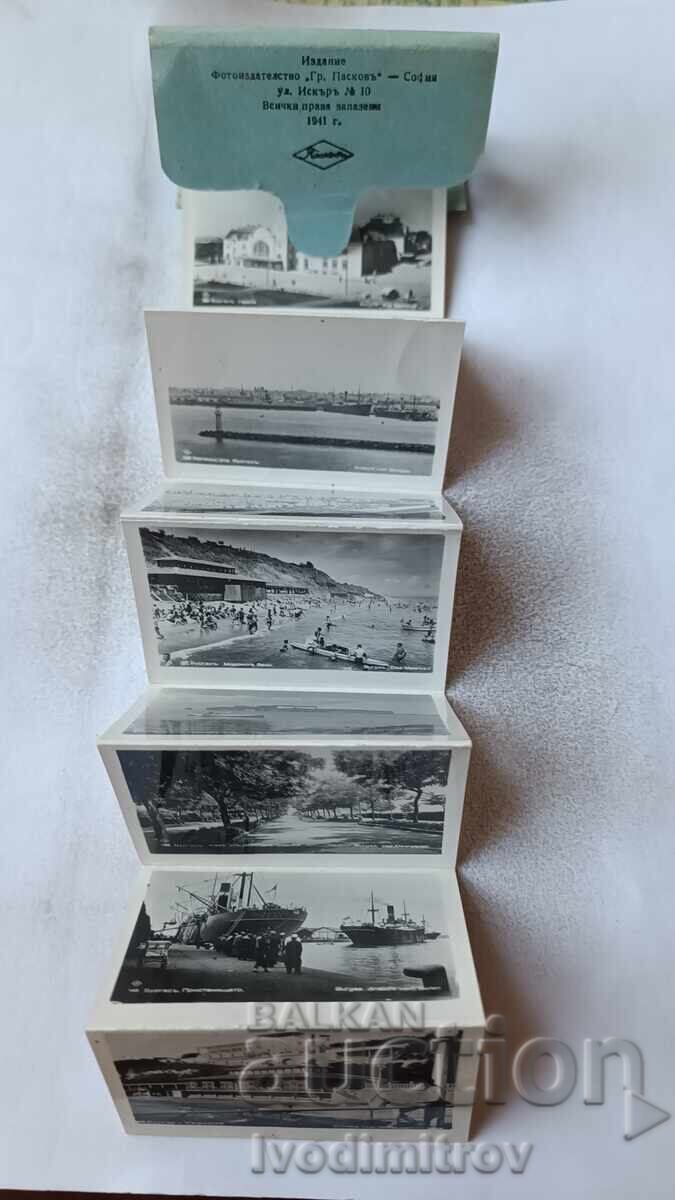Notebook with mini cards of the city of Burgas Gr. Paskov 1941 with price 17.00 BGN | € 8.69 Notebook with mini cards of the city of Burgas Gr. Paskov 1941 with price 17.00 BGN | € 8.69