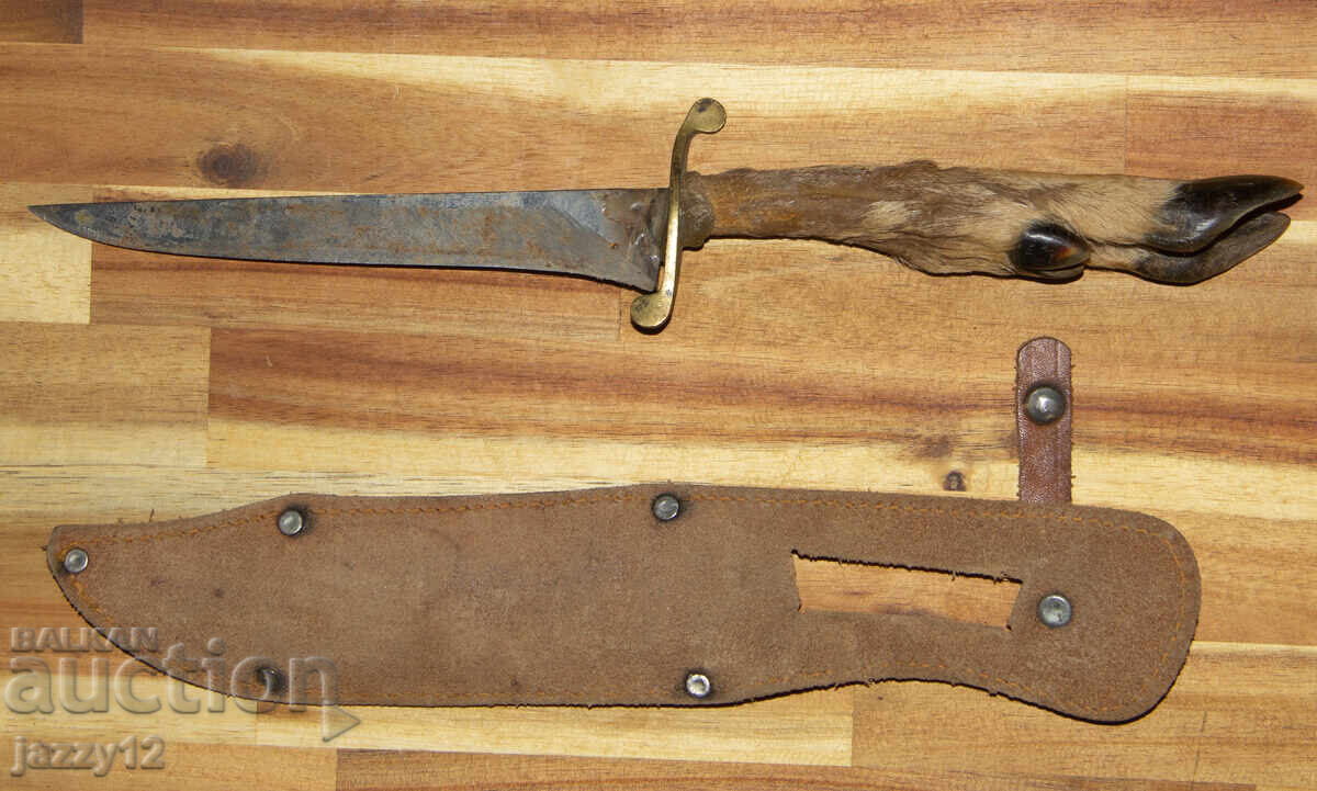 Cuțit de vânătoare solid cu mâner din copită - 5 Cuțit de vânătoare solid cu mâner din copită - 5