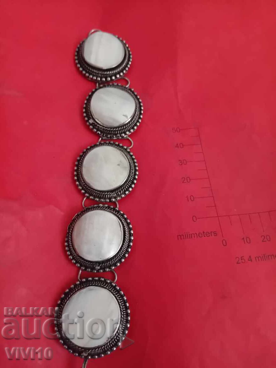 Antique bracelet with mother of pearl