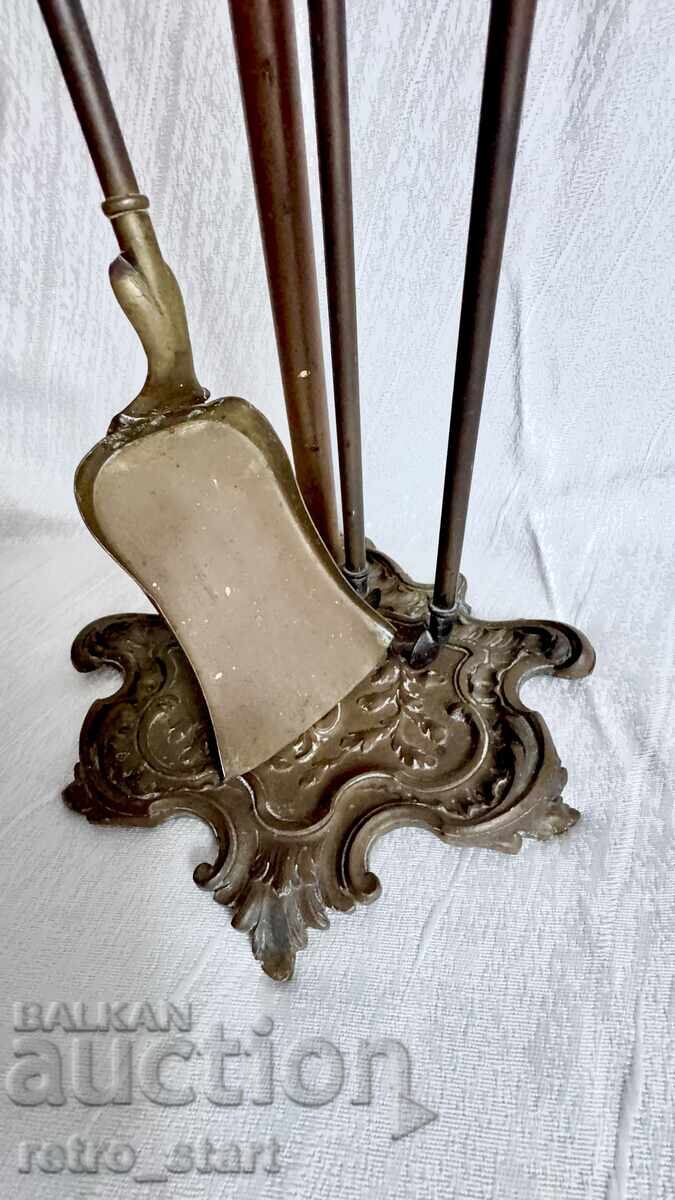 Antique French fireplace set with price 300.00 BGN | € 153.39 Antique French fireplace set with price 300.00 BGN | € 153.39