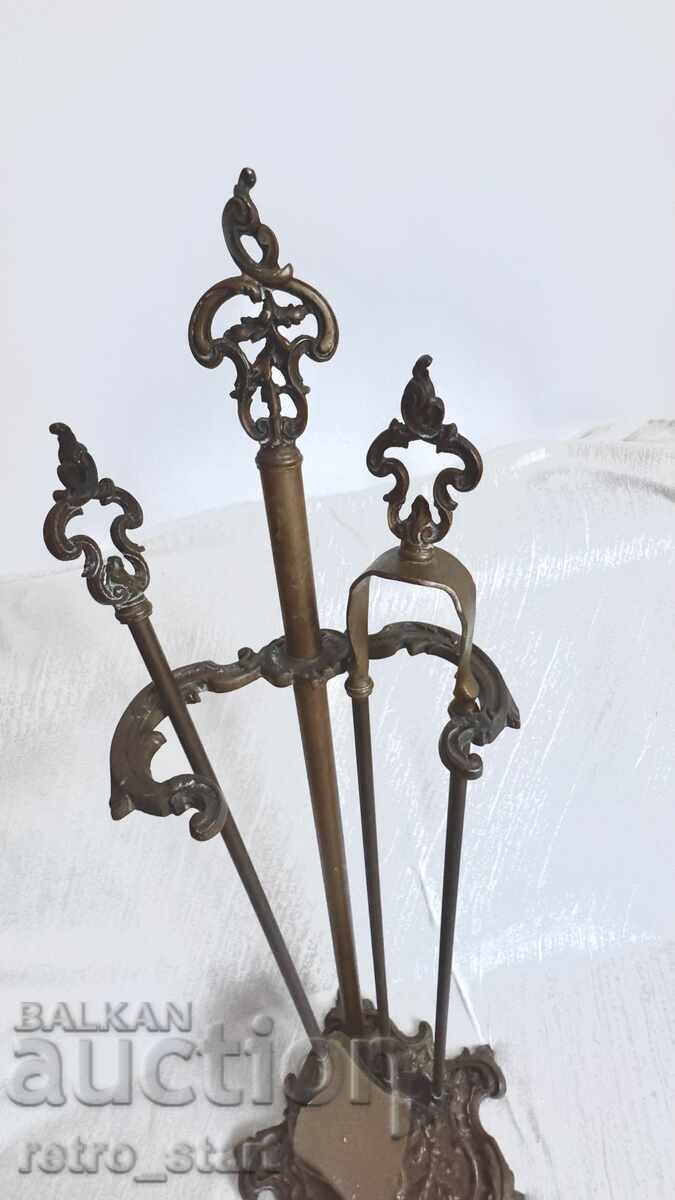 Auction Antique French fireplace set Auction Antique French fireplace set