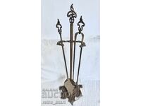 Antique French fireplace set