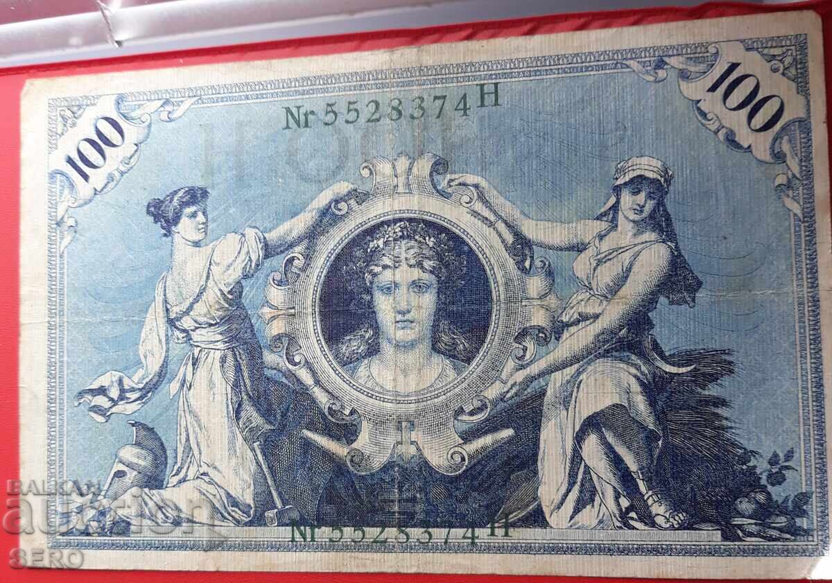 Bancnotă-Germania-100 mărci 1908 Bancnotă-Germania-100 mărci 1908