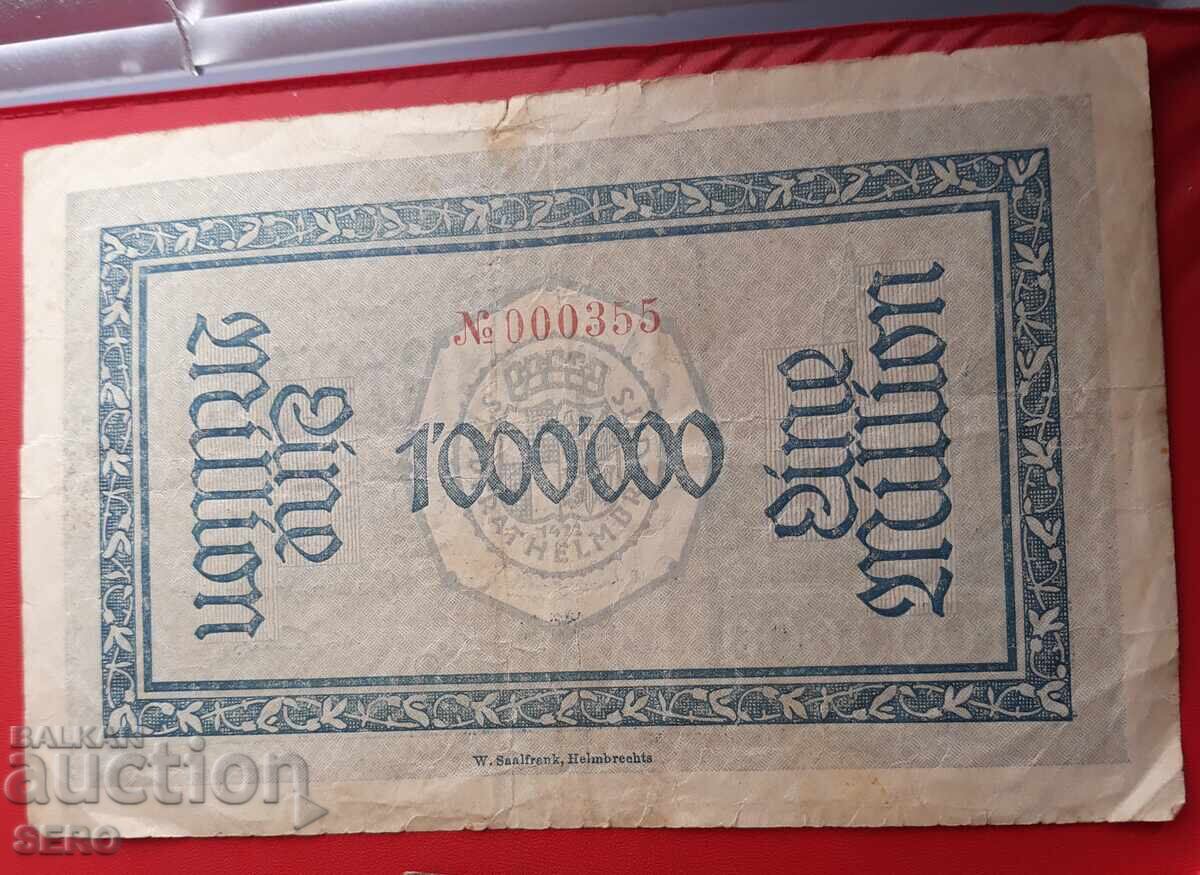 Banknote - Germany - Bavaria - Helmbrechts 1,000,000 Mark 1923 with price 4.00 BGN | € 2.05