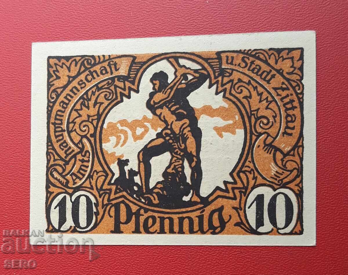 Banknote - Germany - Saxony - Zittau - 10 Pfennig 1920