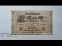 Банкнота - ГЕРМАНИЯ - 1000 марки - 1910 г. - червен печат