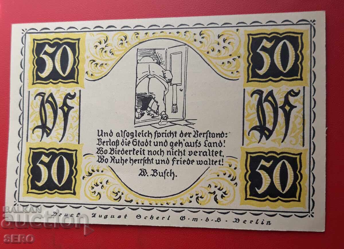 Χαρτονόμισμα-Γερμανία-Σαξονία-Στόλτσεναου-50 πφένιχ 1921