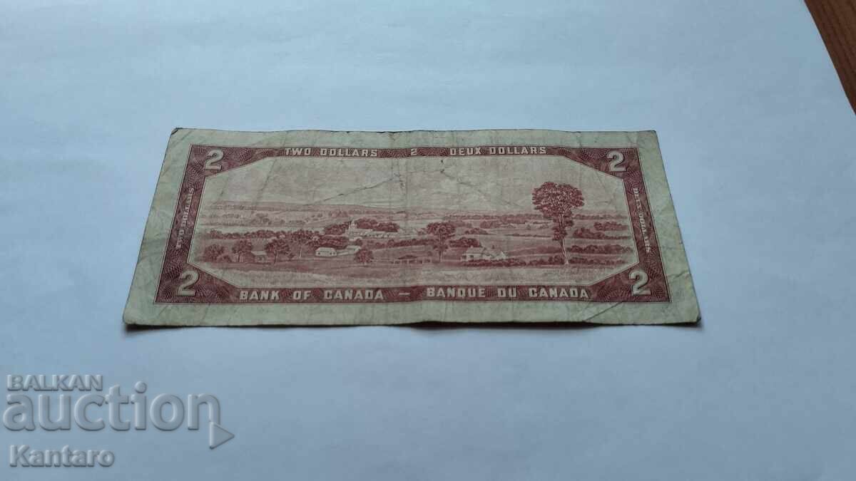 Bancnotă - CANADA - 2 dolari - 1954 - 5 Bancnotă - CANADA - 2 dolari - 1954 - 5