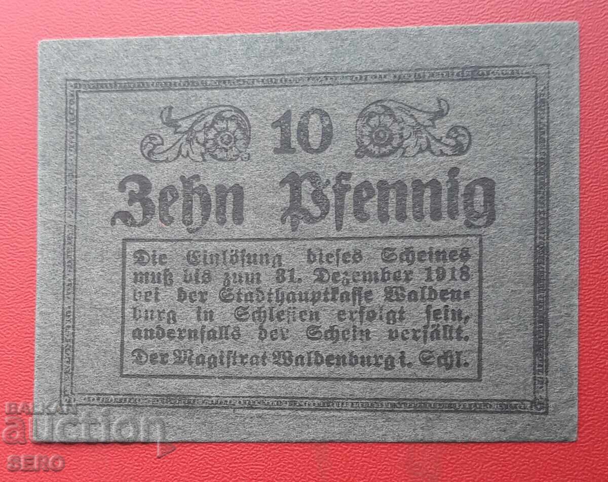 Banknote - Germany - Baden-Württemberg - Waldenburg - 10 Pfennig 1918 with price 2.00 BGN | € 1.02