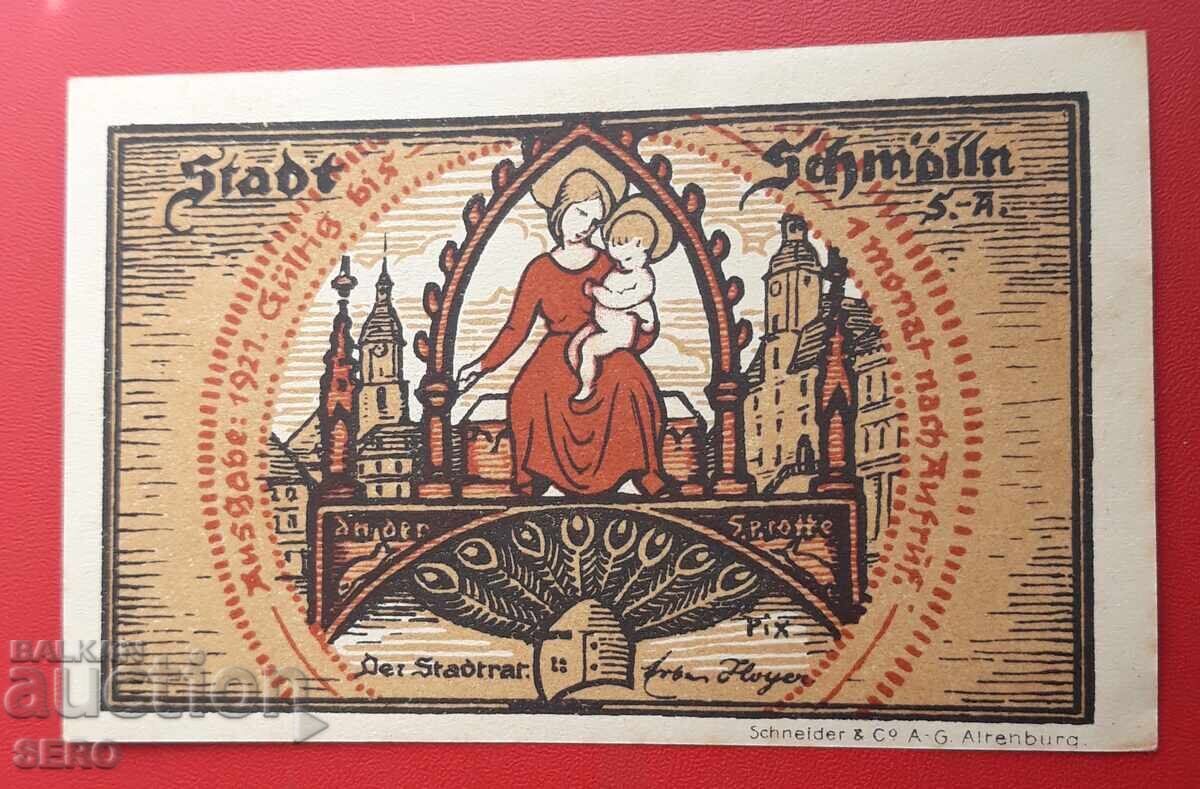 Banknote-Germany-Thuringia-Schmölln-10 pfennig 1921 with price 2.01 BGN | € 1.03 Banknote-Germany-Thuringia-Schmölln-10 pfennig 1921 with price 2.01 BGN | € 1.03