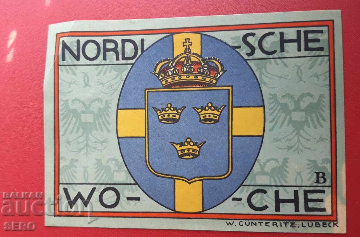 Bancnota-Germania-Schleswig-Holstein-Lübeck-20 pfennig 1921 cu preț 2.00 BGN | € 1.02