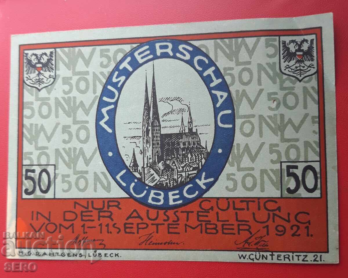 Bancnota-Germania-Schleswig-Holstein-Lübeck-20 pfennig 1921