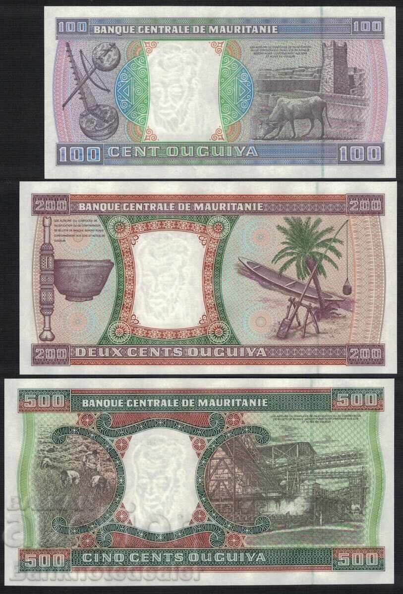 Mauritania lot of 3 notes 100 ouguiya 2002 200 ouguiya 2002 с цена 18.00 лв. | € 9.20