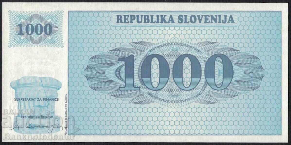Slovenia 1000 tolarjev 1992 SPECIMEN Pick 9s Uncirculated 1 with price 18.00 BGN | € 9.20
