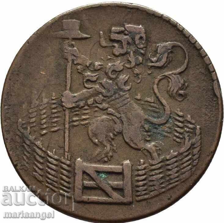 Ολλανδία 1 Duit 1780 Δημοκρατία - 6 επαρχίες 3,27γρ χαλκού - 7