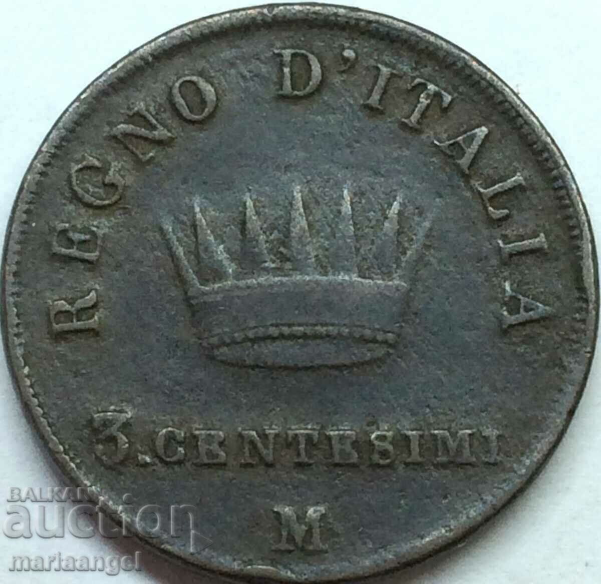 Napoleon 3 centesimi 1811 Italy M - Milan Napoleon 3 centesimi 1811 Italy M - Milan