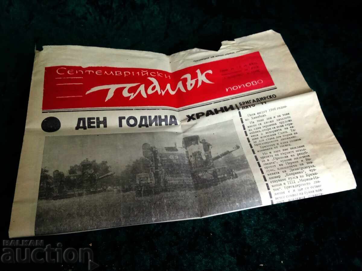 Ziar vechi din 1977 Septembrie Flacăra