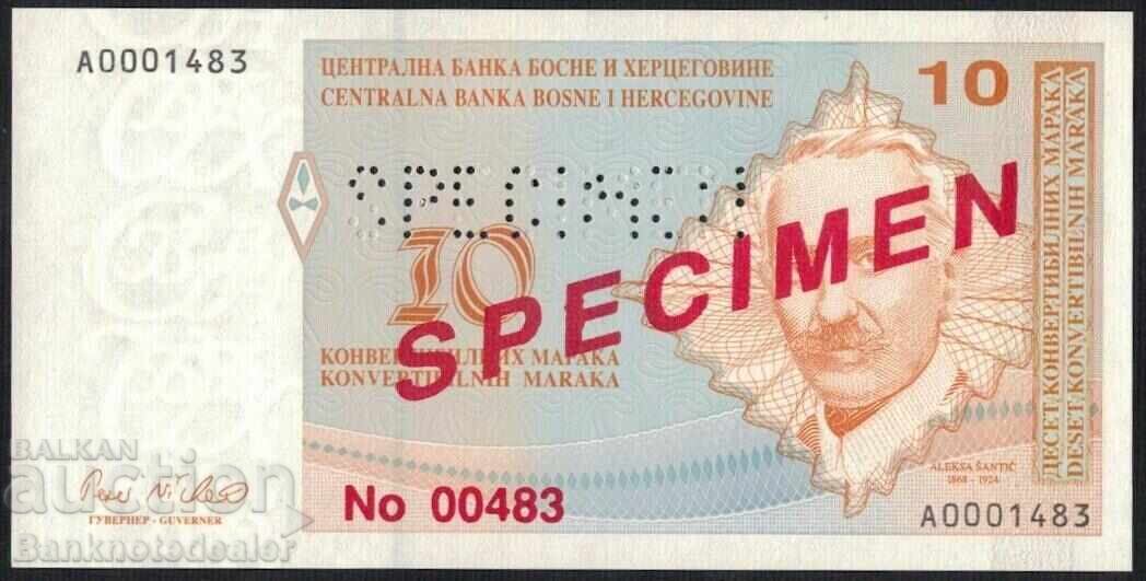 Bosnia10 Konvertibilnih Maraka 1998 SPECIMEN Pick Pick 64s1 Bosnia10 Konvertibilnih Maraka 1998 SPECIMEN Pick Pick 64s1