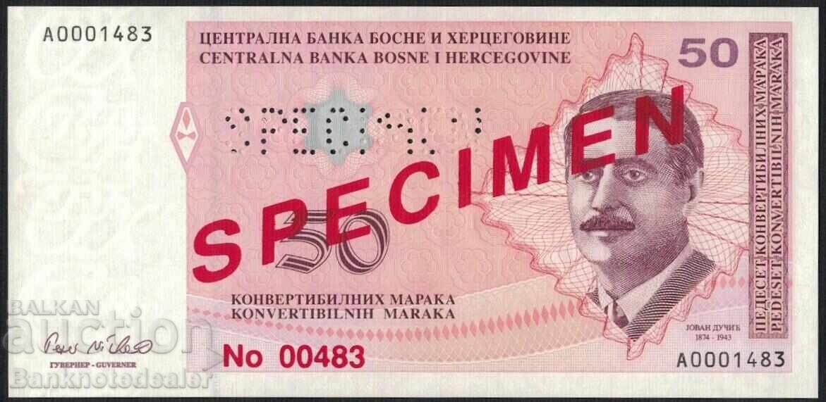 Βοσνία 50 Konvertibilnih Maraka 1998 SPECIMEN Pick 68s1