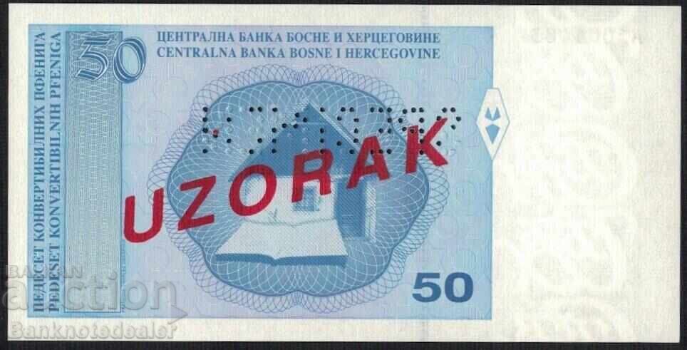 Bosnia și Herțegovina 50 Pfenigi Convertibili 1998 SPECIMEN cu preț 60.00 BGN | € 30.68