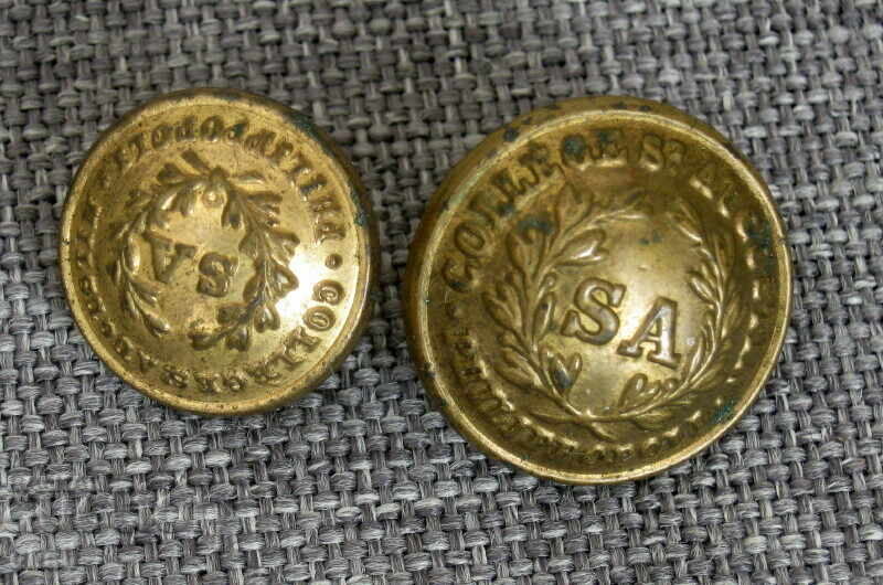 2 buttons from the uniform of St. Augustine College, Plovdiv
