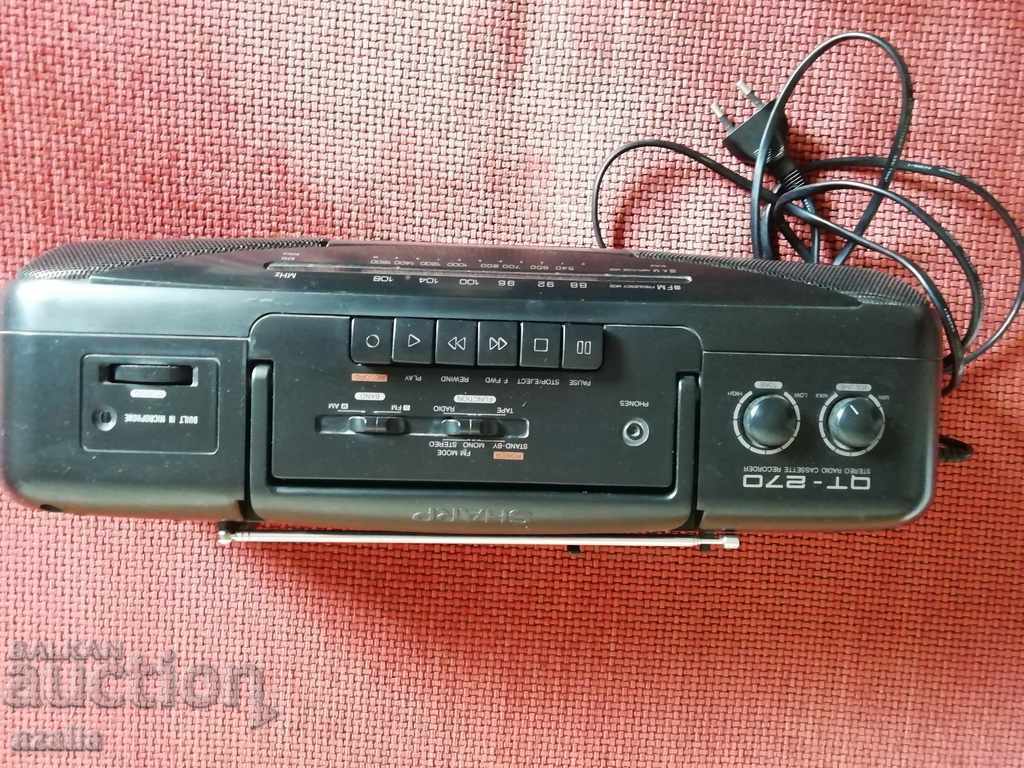 Sharp QT-270 radio cassette player with price 65.00 BGN | € 33.23