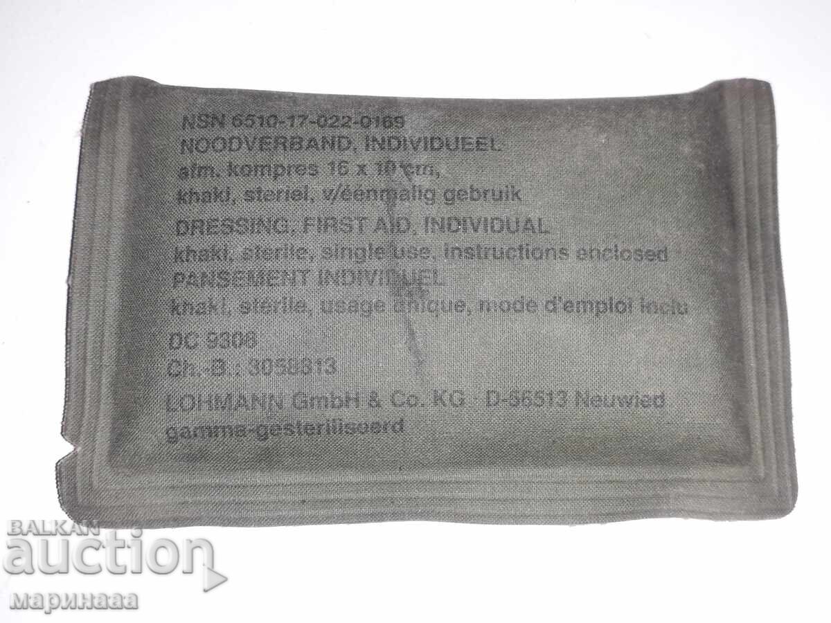 AMBALAJ MILITAR. COMPRESĂ STERILĂ. MARLĂ. BANDAJ cu preț 3.00 BGN | € 1.53