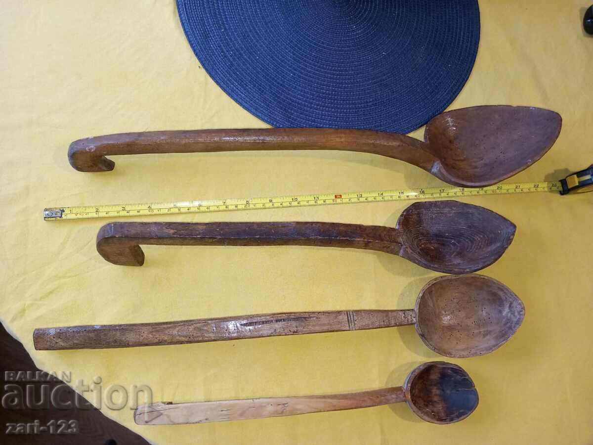 Аукцион Стари дървени лъжици /поварийки/