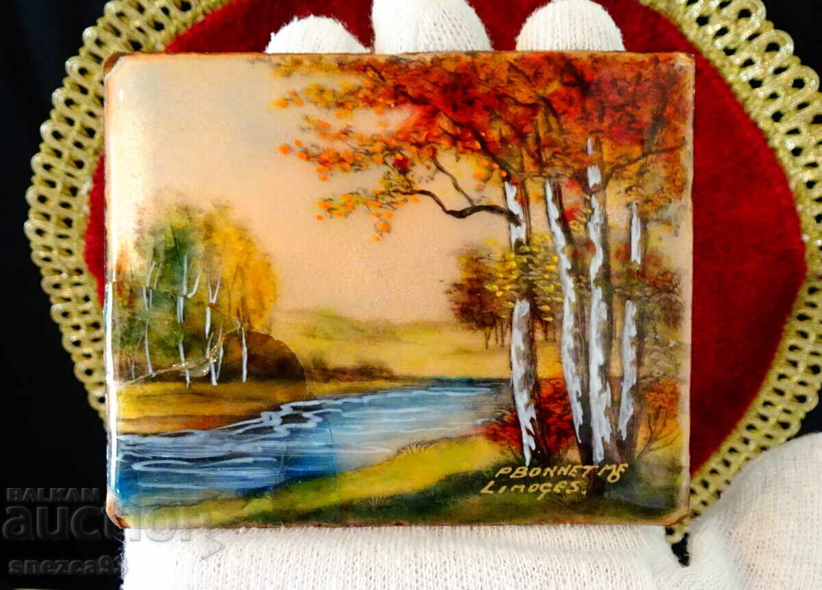 Auction  Limoges Enamel Painting by P. Bonnet