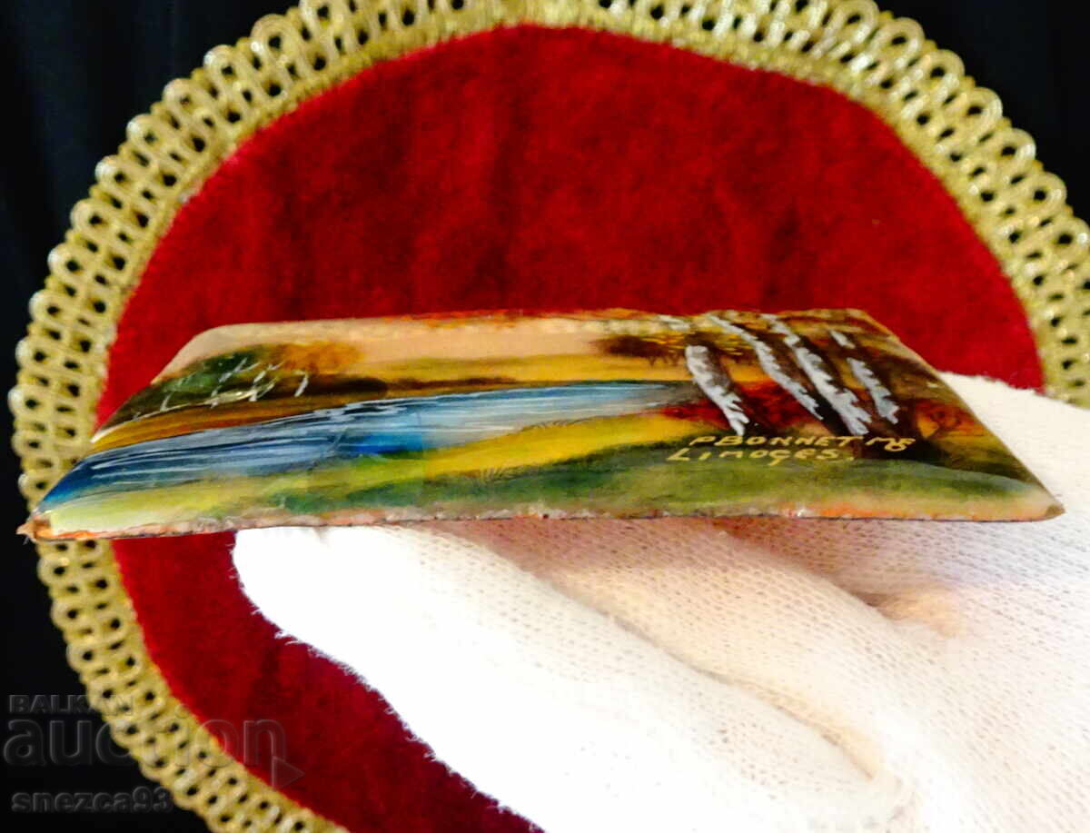 Delivery of Limoges Enamel Painting by P. Bonnet