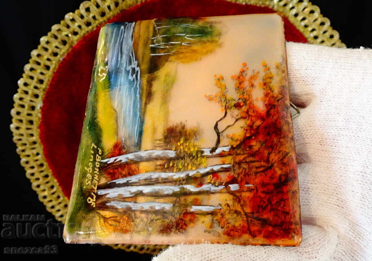 Limoges Enamel Painting by P. Bonnet - 5